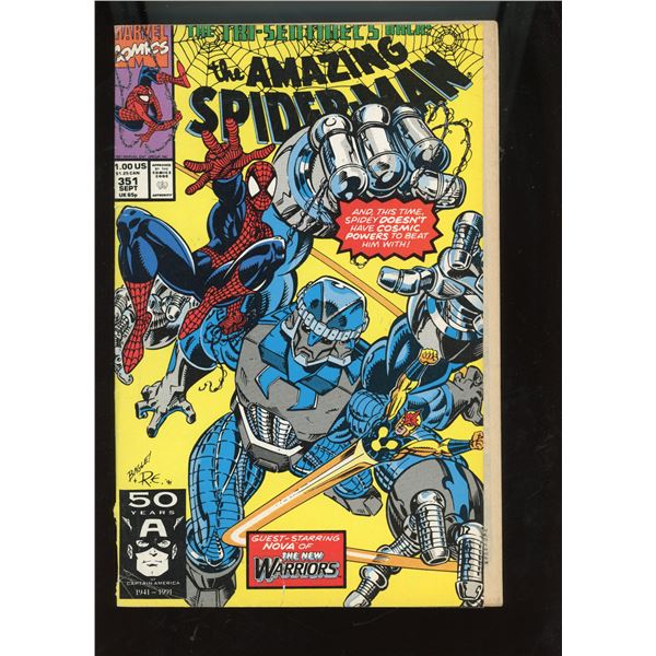 The Amazing Spider-Man #351 (Marvel Comics, 8/91) Tri-Sentinel Cover