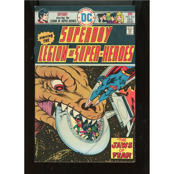 Superboy starring THE LEGION OF SUPER-HEROES #213 DC Comics (12/74)
