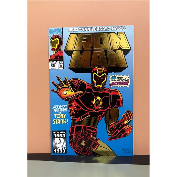 Iron Man #290 (1993 Marvel) 30th Anniversary Gold Foil Embossed Cover