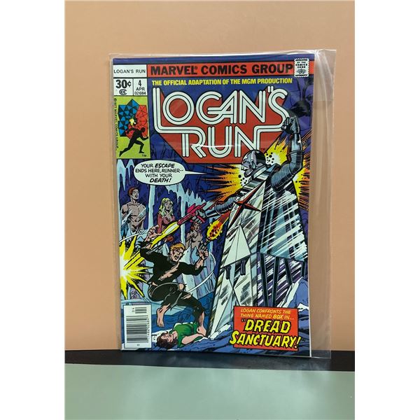 Logan's Run #4 (Marvel Comics, 1977) Dread Sanctuary! Bronze Age