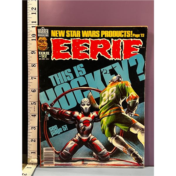 Eerie Magazine #92 (May 1978, Warren Publishing) Hockey Cover, Star Wars