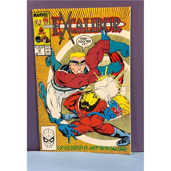 Marvel Comics Excalibur #10 (July 1989) Captain Britain vs Hauptmann
