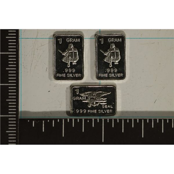 3-1 GRAM .999 FINE SILVER MILITARY THEMED PROOF