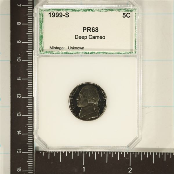 1999-S JEFFERSON NICKEL PROOF DEEP CAMEO