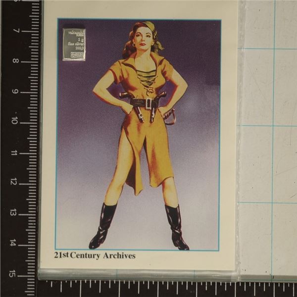 JON WHITCOMB ARTIST PINUP CARD WITH 1 GRAM