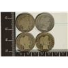 Image 1 : 1908-O, 1912, 1913 & 1916-S SILVER BARBER DIMES
