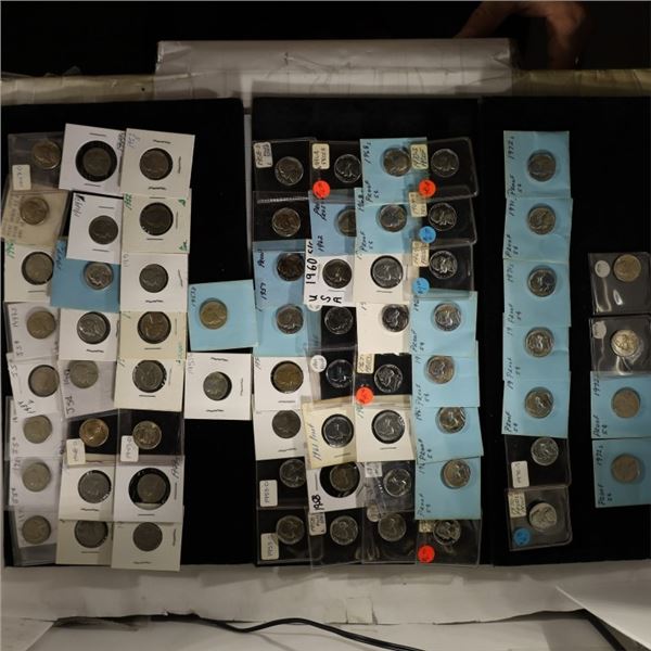 69 JEFFERSON NICKELS: 1939-1973.  MOSTLY UNC TO