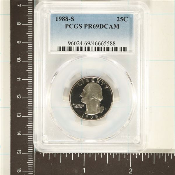 1988-S WASHINGTON QUARTER PCGS PR69 DCAM