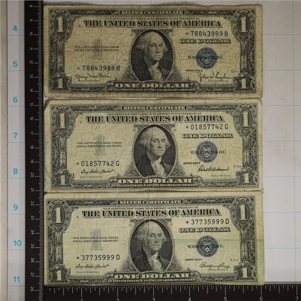3-STAR NOTE1935 $1 SILVER CERTIFICATES: