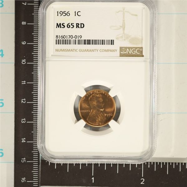 1956 LINCOLN WHEAT CENT NGC MS65RD