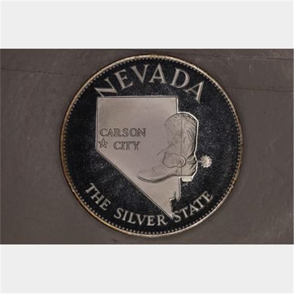 .52 OZ. PROOF STERLING SILVER NEVADA STATE