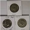 Image 1 : 1965, 1967 & 1968-D 40% SILVER JFK HALF DOLLARS