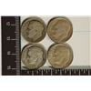 Image 1 : 1947, 57-D, 59-D & 1964 SILVER ROOSEVELT DIMES