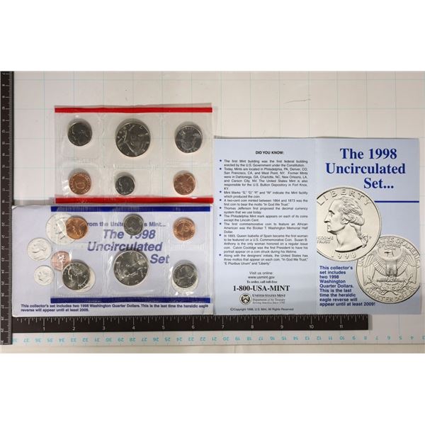 1998 US MINT SET (UNC) P/D (WITH ENVELOPE)