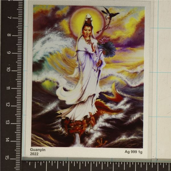 .999 FINE SILVER FOIL 1 GRAM CHINA LAMINATED