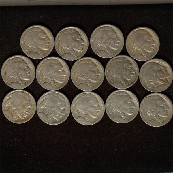 14 FULL & PARTIAL DATE BUFFALO NICKEL: 1919-1928