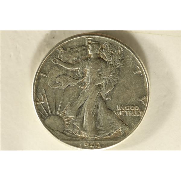 1941 SILVER WALKING LIBERTY HALF DOLLAR