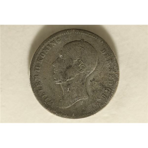 1848 NETHERLANDS SILVER 25 CENTS .0736 OZ. ASW