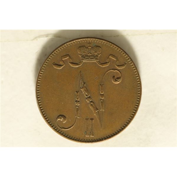 1916 FINLAND 5 PENNIA AU