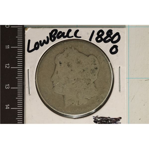 1880-O MORGAN SILVER DOLLAR GOOD FOR LOW BALL