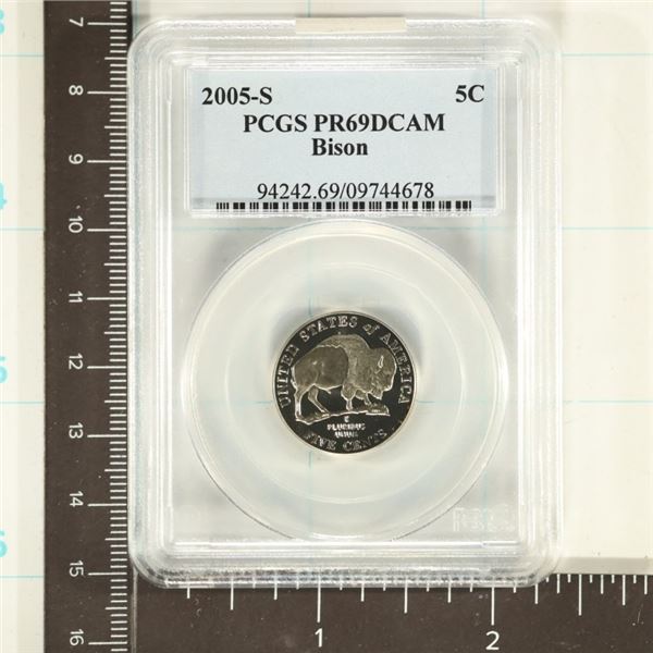 2005-S BISON NICKEL PCGS PR69 DCAM