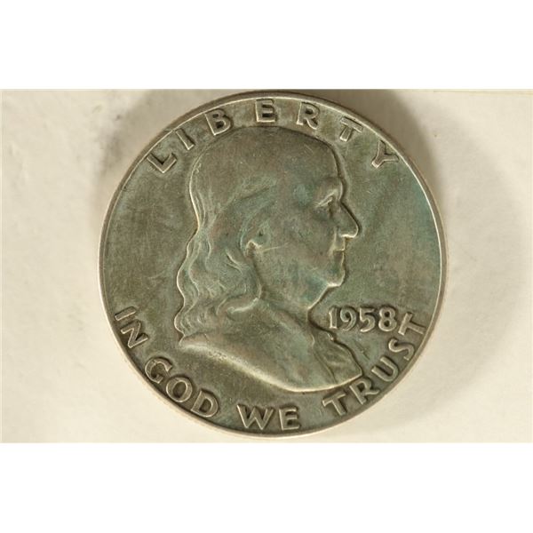 1958-D SILVER FRANKLIN HALF DOLLAR