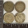 Image 2 : 1938, 1941 & 2-1944 NETHERLANDS SILVER 25 CENTS