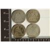 Image 1 : 188?, 1877, 1887 & 1891 SILVER SEATED LIBERTY DIME