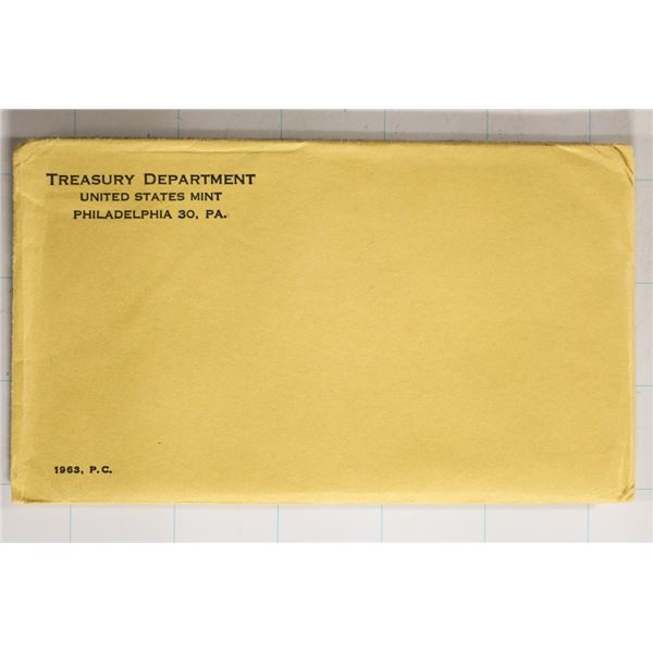 SEALED 1963 US SILVER PROOF SET (WITH ENVELOPE)
