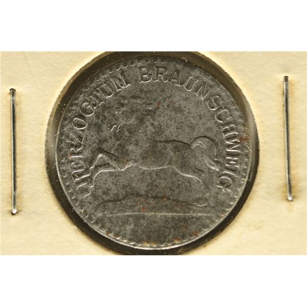 1918 BRAUNSCHWEIG GERMAN 10 PFENNING NOTGELD