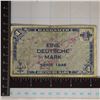 Image 1 : 1948 GERMAN MILITARY 1 MARK PAYMENT CERTIFICATE