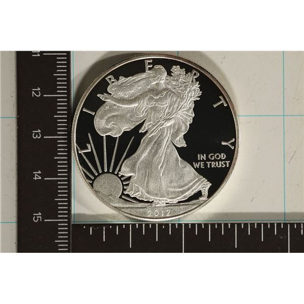 2012-W PROOF AMERICAN SILVER EAGLE IN HARD