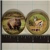 Image 1 : 2 GOLD ELECTROPLATED WILD ANIMAL ROUNDS:  WOMBAT