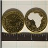 Image 2 : 2 GOLD ELECTROPLATED WILD ANIMAL ROUNDS:  WOMBAT