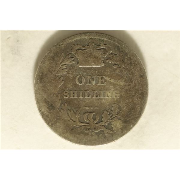 1885 GREAT BRITIAN SILVER 1 SHILLING .1682 OZ. ASW