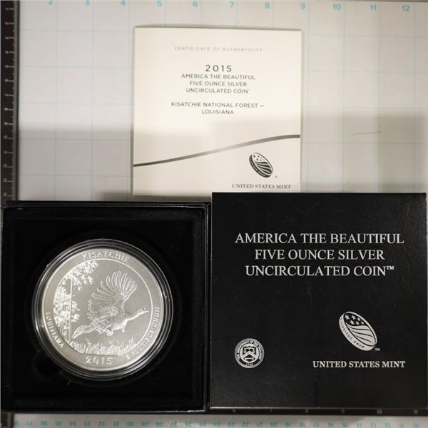 2015-P SILVER 5 OZ. AMERICA THE BEAUTIFUL ROUND