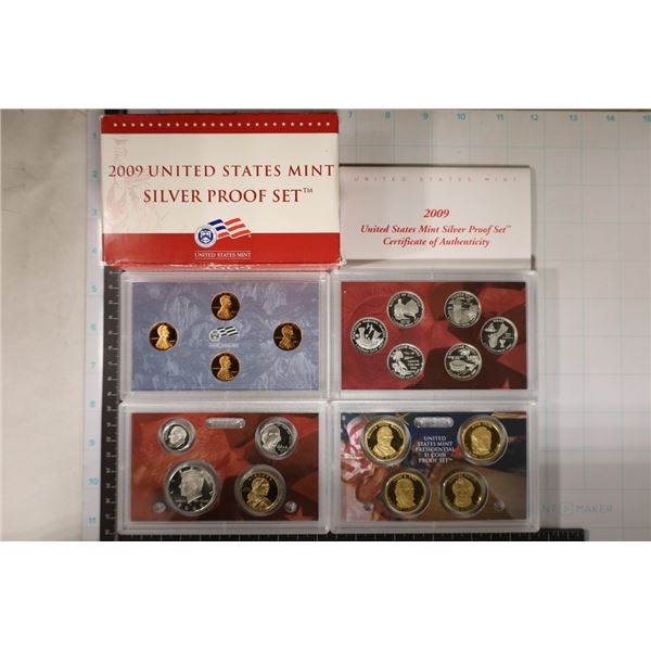 2009 US SILVER PROOF SET (WITH BOX) & CERTIFICATE