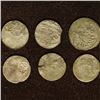 Image 1 : 6 SILVER DIME SIZED OTTOMAN EMPIRE PARA COINS:
