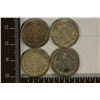 Image 1 : 4 IRAN SILVER 1 RIAL COINS. .1236 OZ. ASW TOTAL