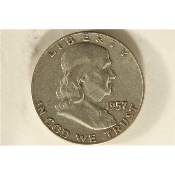 1957-D SILVER FRANKLIN HALF DOLLAR