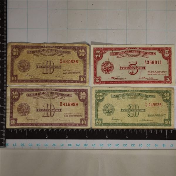 4-CENTRAL BANK OF THE PHILIPPINES: 1949-5 CENTAVOS