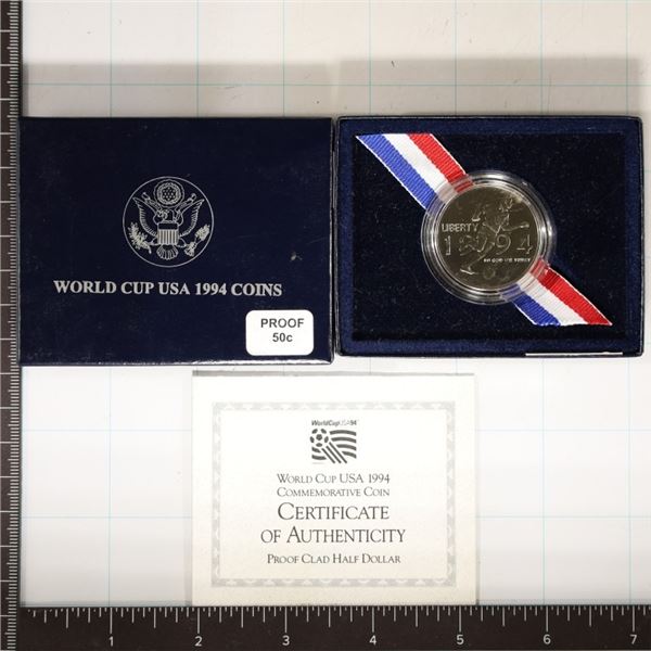1994-P PF WORLD CUP US HALF DOLLAR IN BOX