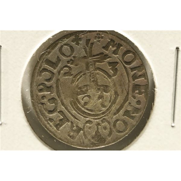 1600'S HAND HAMMERED POLAND SILVER 1/24 TALER