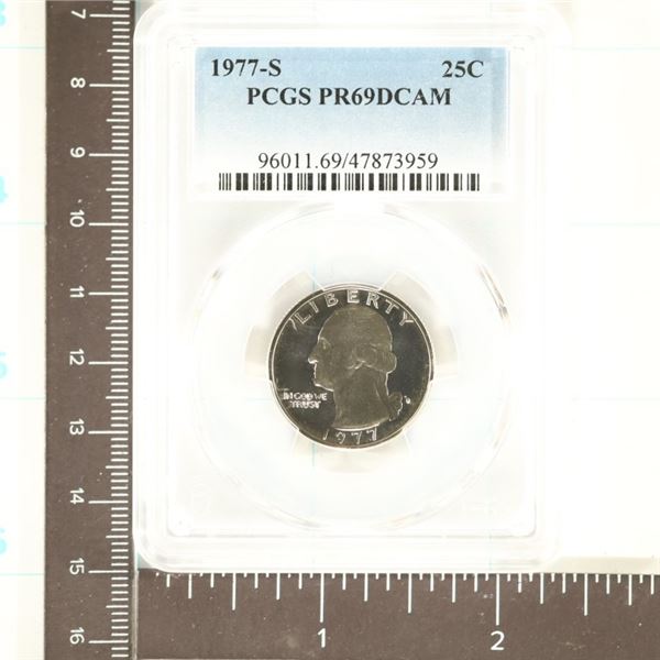 1977-S WASHINGTON QUARTER PCGS PR69 DCAM