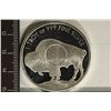 Image 2 : 1 TROY OZ .999 FINE SILVER PROOF INDIAN/BUFFALO