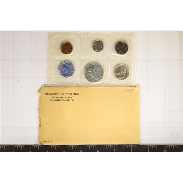 1957 US SILVER PROOF SET (WITH ENVELOPE)