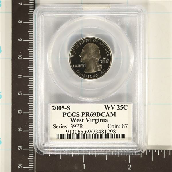 2005-S WEST VIRGINIA QUARTER PCGS PR69 DCAM
