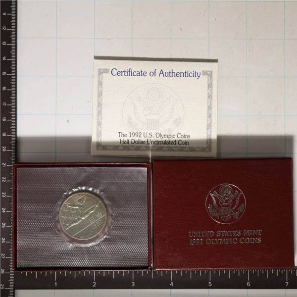 1992-P US UNC OLYMPIC HALF DOLLAR IN BOX