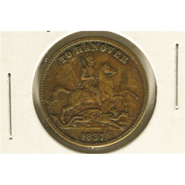 1837 CUMBERLAND JACK TO HANOVER TOKEN