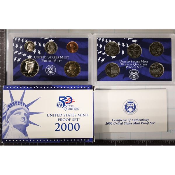 2000 US PROOF SET (WITH BOX) & WITH CERTIFICATE